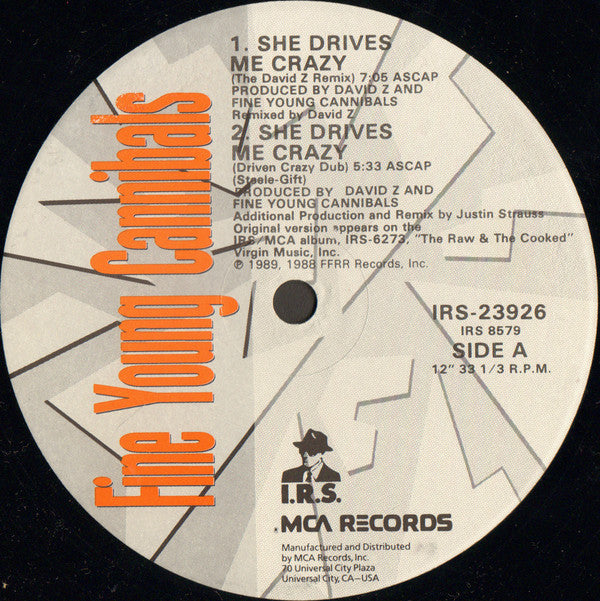 Fine Young Cannibals : She Drives Me Crazy (12", Single)
