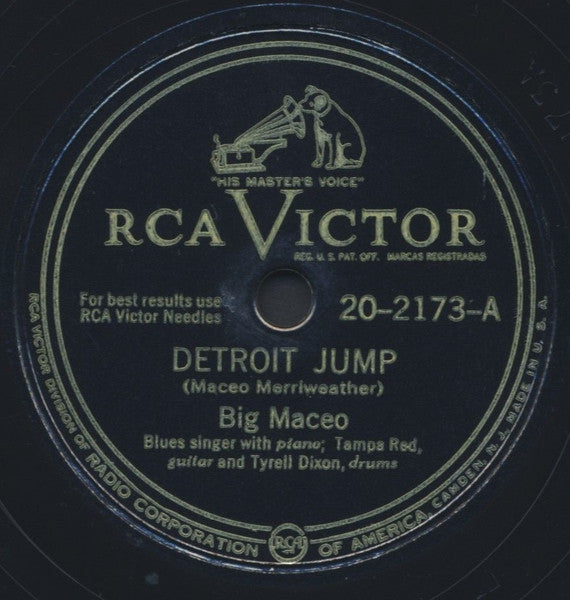 Big Maceo : Detroit Jump / Come On Home (Shellac, 10")