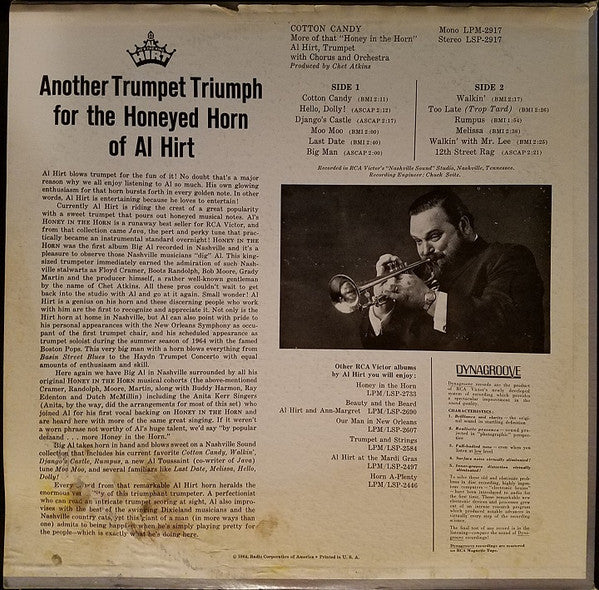 Al (He's The King) Hirt* : Cotton Candy (LP, Album, Ind)