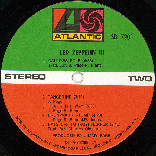 Led Zeppelin : Led Zeppelin III (LP, Album, Pit)