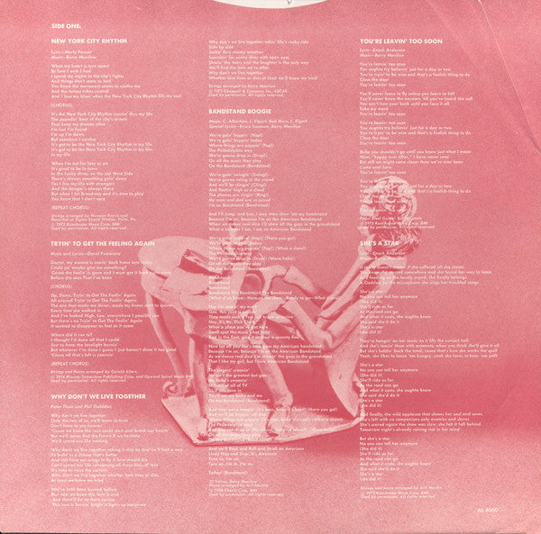 Barry Manilow : Tryin' To Get The Feeling (LP, Album, PRC)