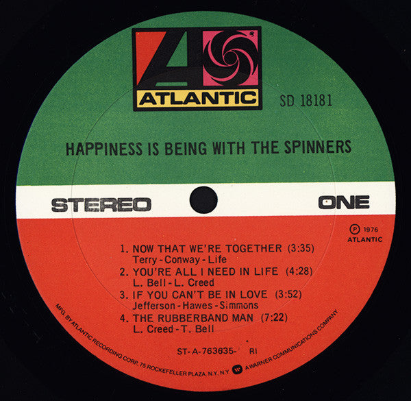 Spinners : Happiness Is Being With The Spinners (LP, Album, RI)