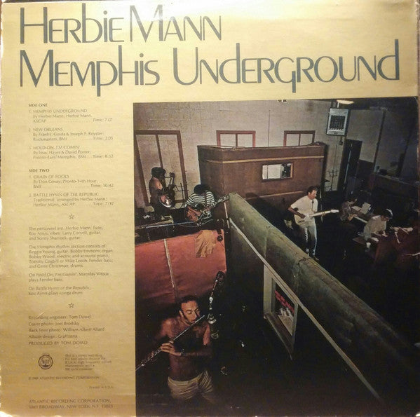 Herbie Mann : Memphis Underground (LP, Album, RI)
