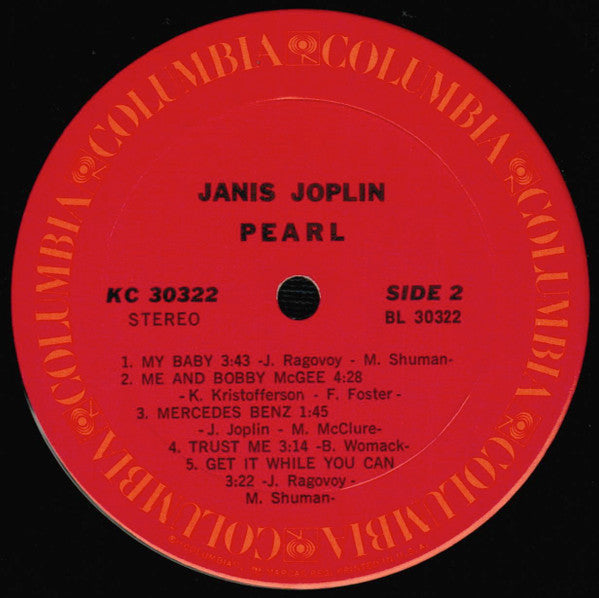 Janis Joplin : Pearl (LP, Album, Ter)
