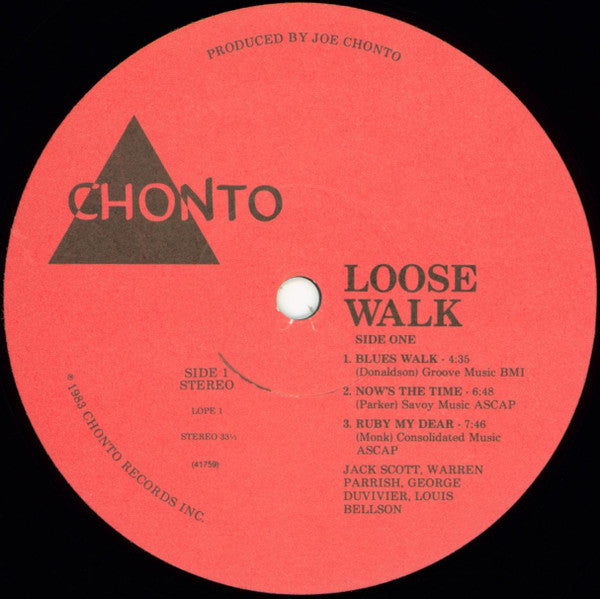 Louis Bellson, George Duvivier, Warren Parrish, Jack Scott (13) : Loose Walk (LP)