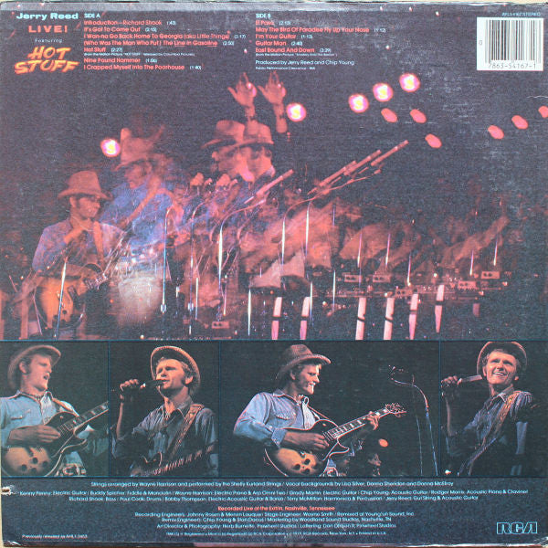Jerry Reed Featuring Hot Stuff (4) : Live! (LP, Album, RE)