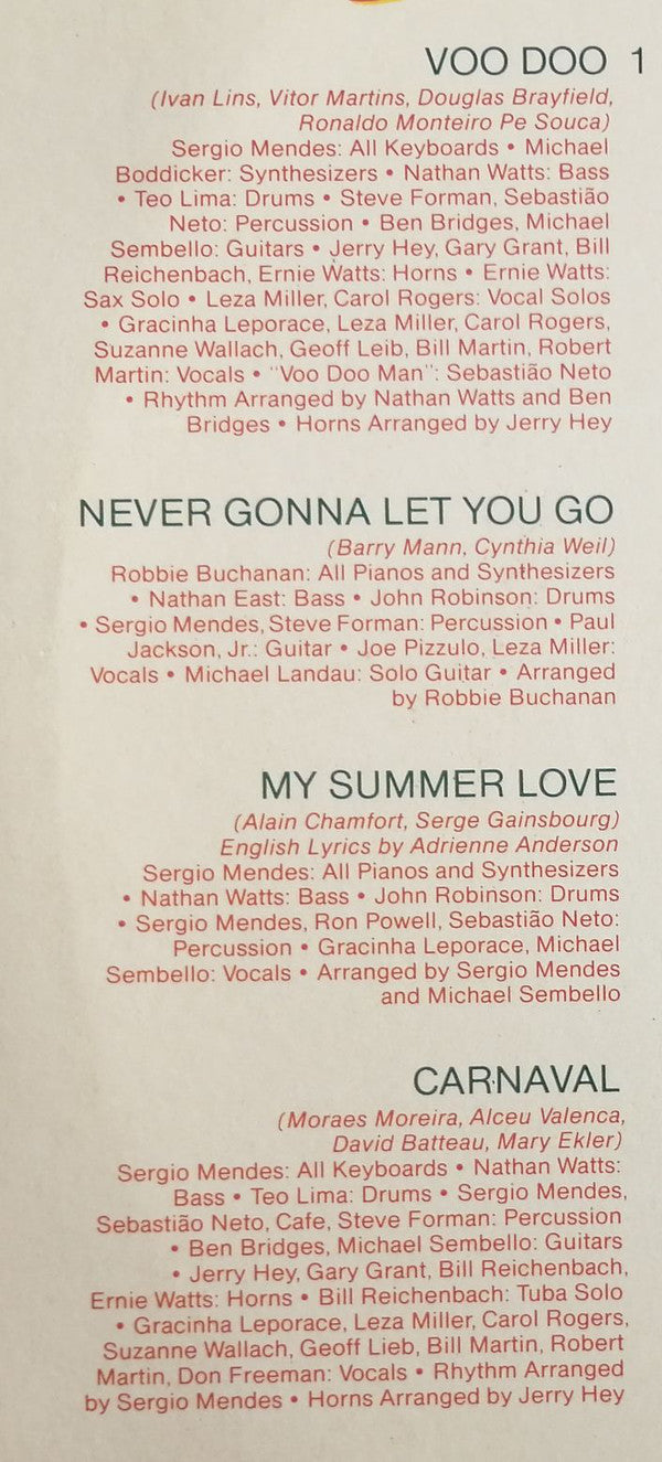 Sergio Mendes* : Sergio Mendes (LP, Album, Ind)