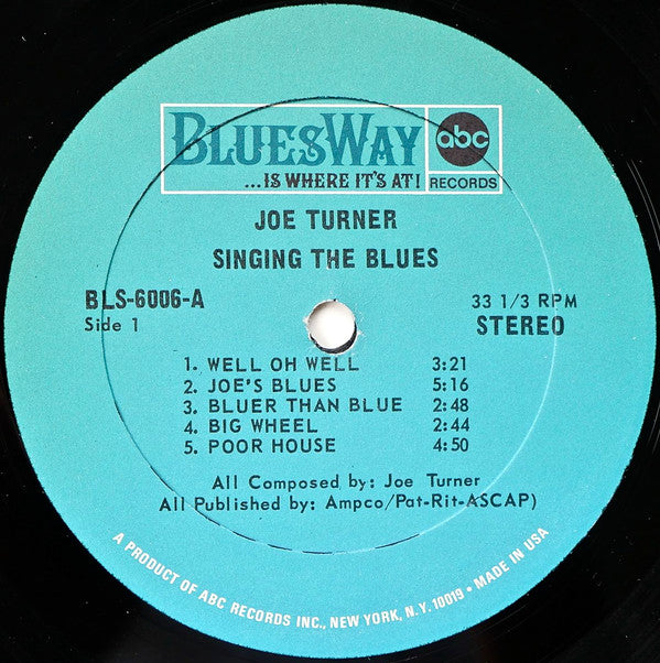 Joe Turner* : Singing The Blues (LP, Album)