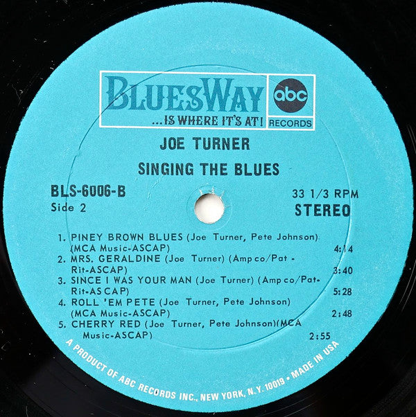 Joe Turner* : Singing The Blues (LP, Album)