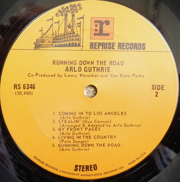 Arlo Guthrie : Running Down The Road (LP, Album, RP, Ter)