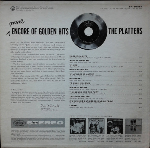 The Platters : More Encore Of Golden Hits (LP, Comp)