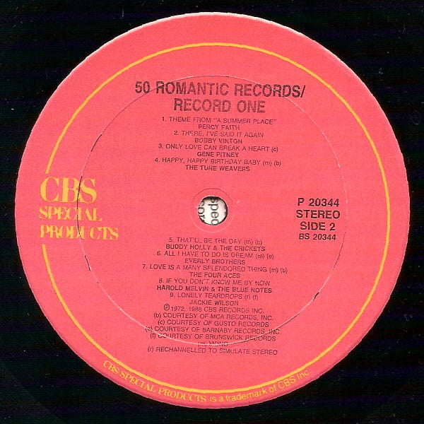 Various : 50 Romantic Records (Album No. 1) (LP, Comp, Mono)