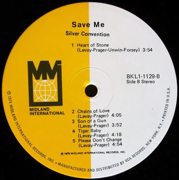 Silver Convention : Save Me (LP, Album, Ind)