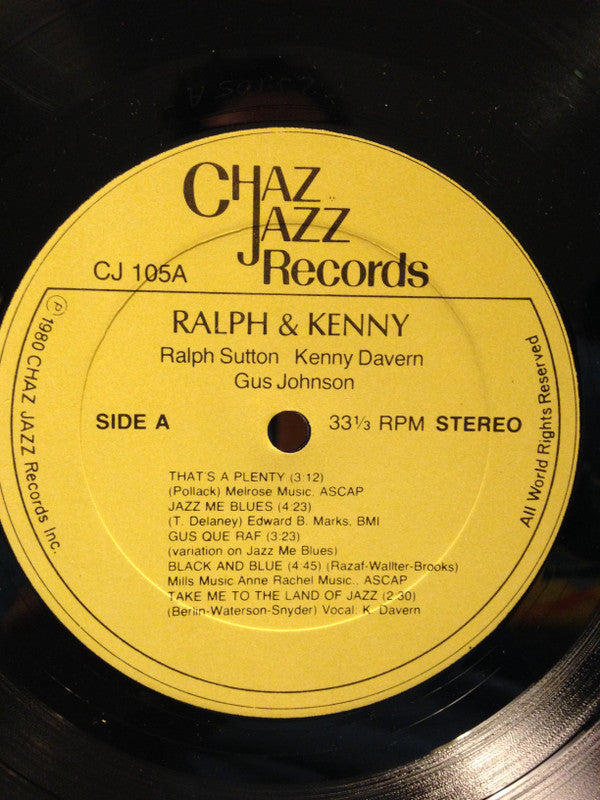 Ralph Sutton (2) & Kenny Davern, Gus Johnson : Trio Vol.1 (LP, Album)