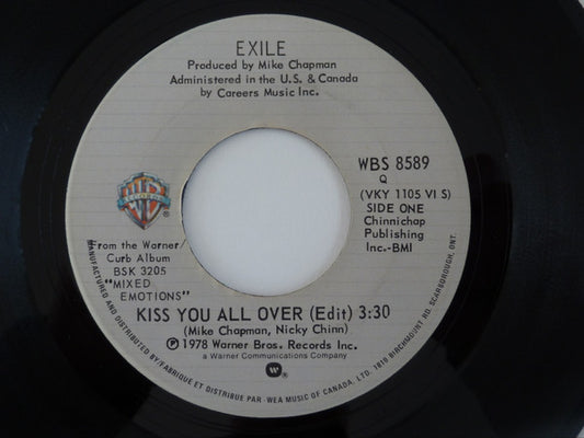 Exile (7) : Kiss You All Over (7", Single)