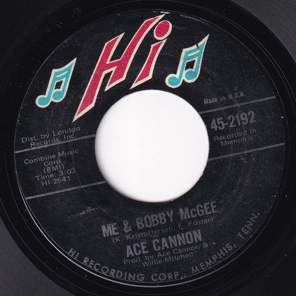 Ace Cannon : Sweet Caroline / Me & Bobby McGee (7", Single, Styrene, Mon)