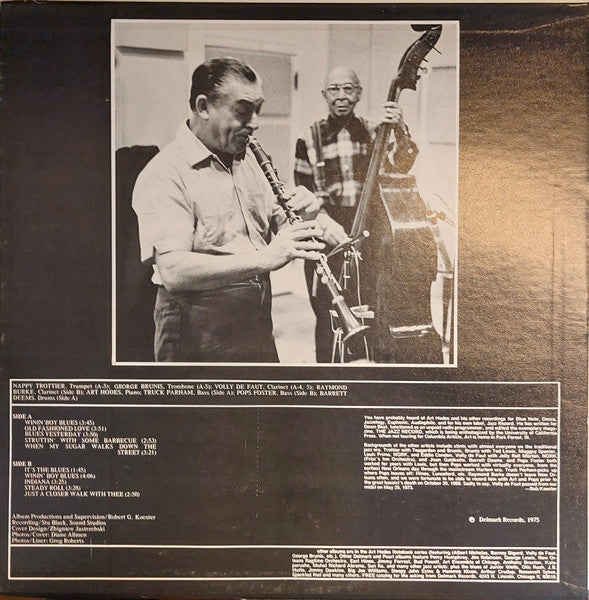 Art Hodes With Raymond Burke - Pops Foster - Truck Parham - Barrett Deems - Volly De Faut - George Brunis* - Nap Trottier : Hodes' Art (LP, Album)