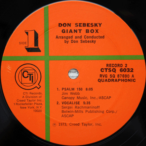 Don Sebesky : Giant Box (2xLP, Album, Quad + Box, Quad)