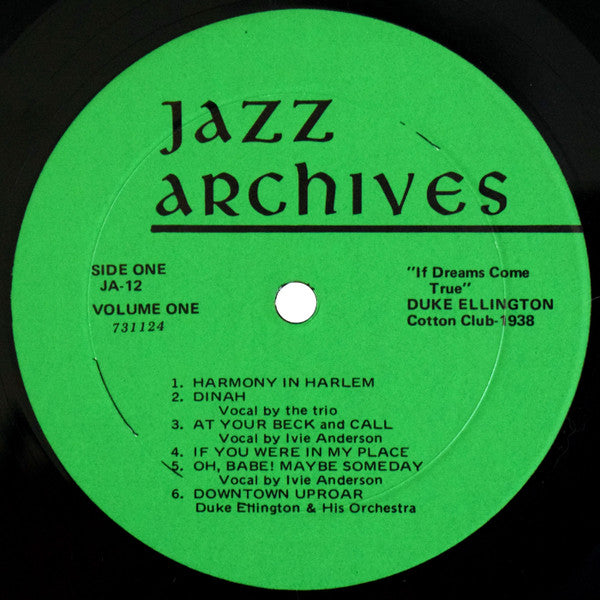 Duke Ellington : Cotton Club-1938, Volume One, If Dreams Come True (LP)