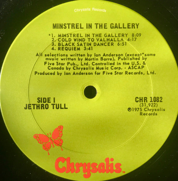 Jethro Tull : Minstrel In The Gallery (LP, Album, Pit)