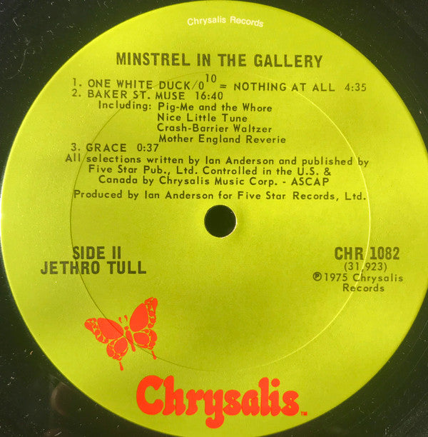 Jethro Tull : Minstrel In The Gallery (LP, Album, Pit)