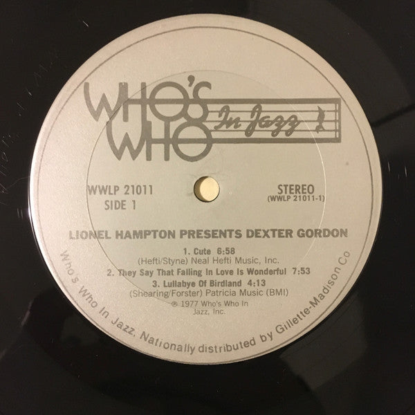 Lionel Hampton With Dexter Gordon : Who's Who In Jazz Presents: Lionel Hampton With Dexter Gordon (LP, Album)