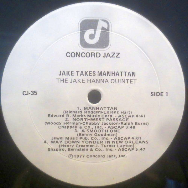 The Jake Hanna Quintet : Jake Takes Manhattan  (LP, Album)