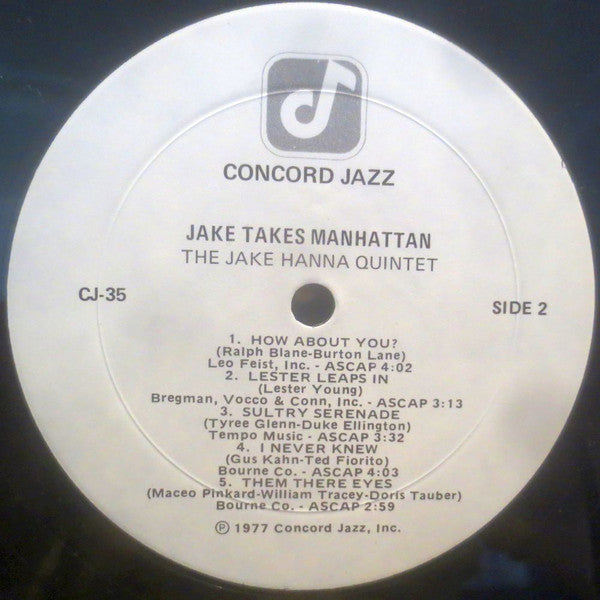 The Jake Hanna Quintet : Jake Takes Manhattan  (LP, Album)