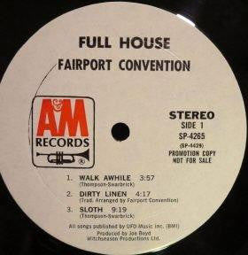 Fairport Convention : Full House (LP, Album, Promo, Gat)