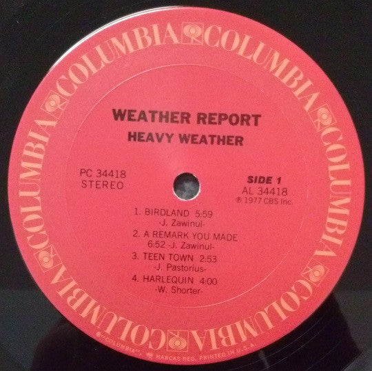 Weather Report : Heavy Weather (LP, Album, Pit)