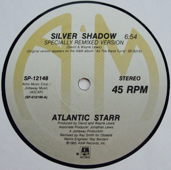 Atlantic Starr : Silver Shadow (Specially Remixed Version) (12", Single)