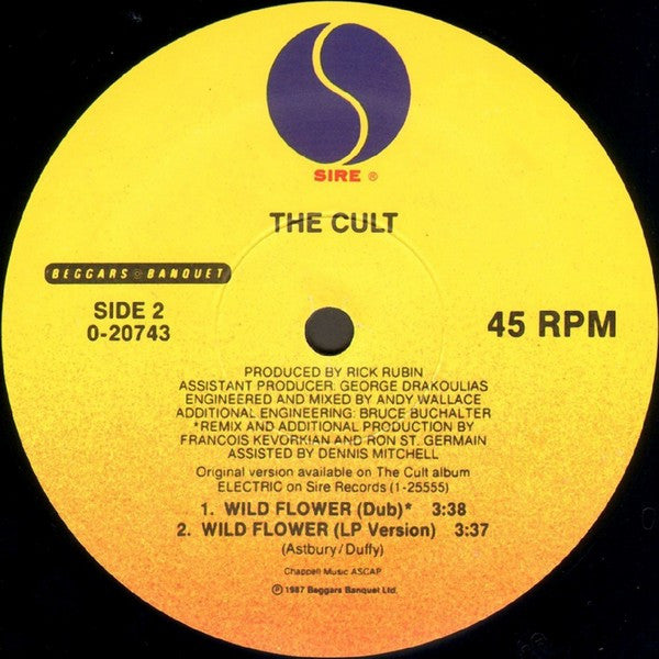 The Cult : Wild Flower (12", Single)