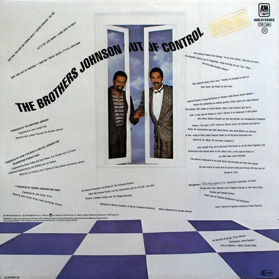 The Brothers Johnson* : Out Of Control (LP, Album)