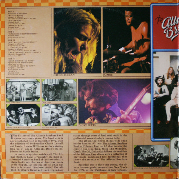 The Allman Brothers Band : Wipe The Windows, Check The Oil, Dollar Gas (2xLP, Album, Los)