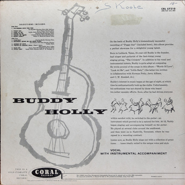 Buddy Holly : Buddy Holly (LP, Album)