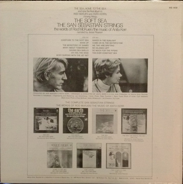 Rod McKuen / Anita Kerr / The San Sebastian Strings : The Soft Sea (LP, Album)