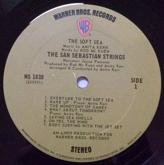 Rod McKuen / Anita Kerr / The San Sebastian Strings : The Soft Sea (LP, Album)