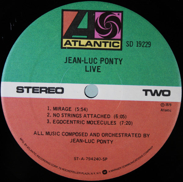 Jean-Luc Ponty : Live (LP, Album, SP)