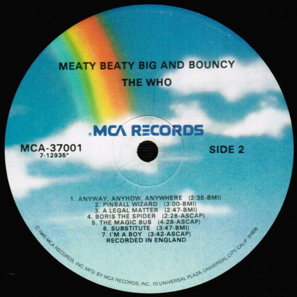 The Who : Meaty Beaty Big And Bouncy (LP, Comp, RE, Glo)