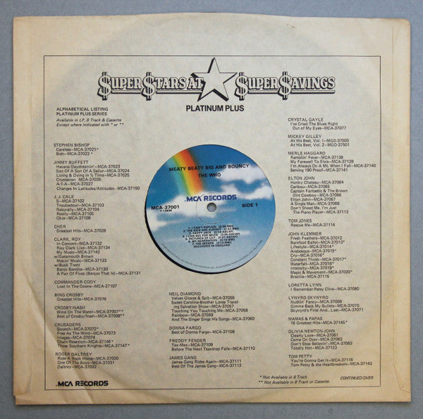 The Who : Meaty Beaty Big And Bouncy (LP, Comp, RE, Glo)