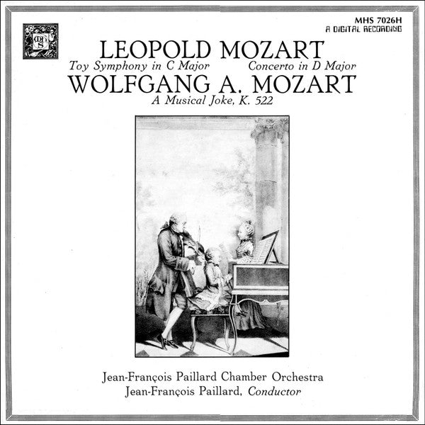 Leopold Mozart, Wolfgang Amadeus Mozart, Orchestre De Chambre Jean-François Paillard, Jean-François Paillard : Toy Symphony in C Major/Concerto in D Major/ A Musical Joke, K. 522 (LP, RE)