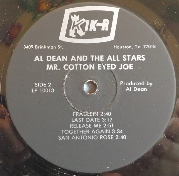 Al Dean And The All Stars* : Mr. Cotton Eyed Joe (LP, Album)