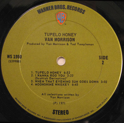Van Morrison : Tupelo Honey (LP, Album, San)