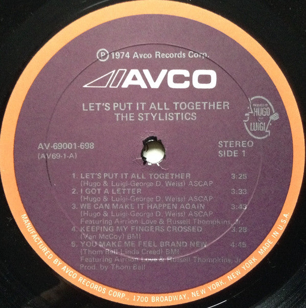 The Stylistics : Let's Put It All Together (LP, Album)