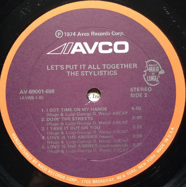 The Stylistics : Let's Put It All Together (LP, Album)