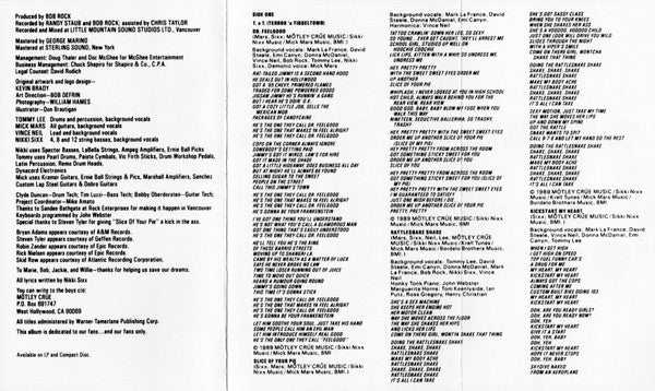 Mötley Crüe : Dr. Feelgood (Cass, Album, SR,)