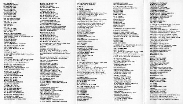 Mötley Crüe : Dr. Feelgood (Cass, Album, SR,)