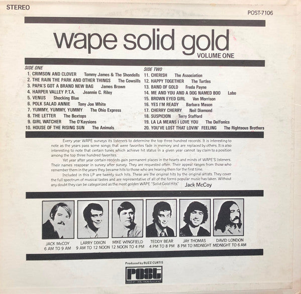 Various : Wape Solid Gold Volume 1 (LP, Comp)