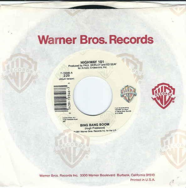 Highway 101 : Bing Bang Boom (7")