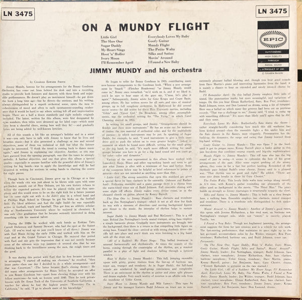 Jimmy Mundy Orchestra : On A Mundy Flight (LP, Album, Mono)